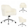 Modern Fluffy Faux Fur Vanity Office Chair for Teens Girls - Gallery View 9 of 12