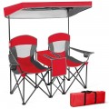 Portable Folding Camping Canopy Chairs with Cup Holder - Gallery View 25 of 35