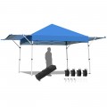 17 x 10 Feet Foldable Pop Up Canopy with Adjustable Dual Awnings - Gallery View 39 of 48