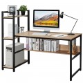 59 Inch Computer Desk Home Office Workstation 4-Tier Storage Shelves - Gallery View 41 of 48