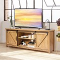 TV Stand Media Center Console Cabinet with Sliding Barn Door for TVs Up to 65 Inch - Gallery View 24 of 47