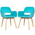 Set of 2 Modern Accent Armchairs