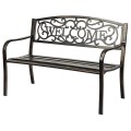 Garden Bench with Elegant Bronze Finish and Durable Metal Frame - Gallery View 15 of 21