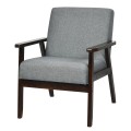 Mid-Century Retro Fabric Accent Armchair for Living Room - Gallery View 13 of 60