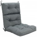 Tufted Patio High Back Chair Cushion with Non-Slip String Ties - Gallery View 27 of 81