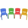4-pack Colorful Stackable Plastic Children Chairs - Gallery View 3 of 6