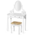 Vanity Make Up Table Set Dressing Table Set with 5 Drawers - Gallery View 5 of 24