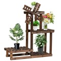 Wood Plant Stand 4 Tier Shelf Multiple Space-saving Rack - Gallery View 6 of 11