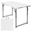 4 Feet Adjustable Camping and Utility Folding Table - Gallery View 3 of 11