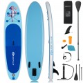 10 Feet Inflatable Stand Up Paddle Board with Adjustable Paddle Pump