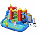 Inflatable Bouncer Bounce House with Water Slide Splash Pool without Blower - Gallery View 3 of 12