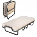 79 x 36 Inch Folding Rollaway Bed with Memory Foam Mattress - Gallery View 3 of 12