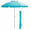 6.5 Feet Beach Umbrella with Sun Shade and Carry Bag without Weight Base - Gallery View 3 of 34