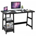 Trestle Computer Desk Home Office Workstation with Removable Shelves - Gallery View 23 of 30
