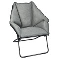 Oversized Foldable Leisure Camping Chair with Sturdy Iron Frame - Gallery View 3 of 10