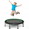 47 Inch Folding Trampoline with Safety Pad of Kids and Adults for Fitness Exercise - Gallery View 3 of 27