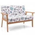 Modern Fabric Loveseat Sofa Couch Upholstered 2-Seat Armchair - Gallery View 4 of 36