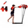 Kids Punching Bag with Adjustable Stand and Boxing Gloves - Gallery View 7 of 12