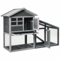 56.5 Inch Length Wooden Rabbit Hutch with Pull out Tray and Ramp - Gallery View 8 of 11