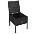 3 Pieces PE Rattan Wicker Sofa Set with Washable and Removable Cushion for Patio - Gallery View 34 of 36