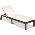 Outdoor Rattan Patio Chaise Lounge Recliner Chair - Gallery View 15 of 24