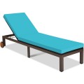 Outdoor Rattan Patio Chaise Lounge Recliner Chair - Gallery View 3 of 24