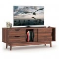 TV Stand for TV up to 60 Inch Media Console Table Storage with Doors