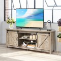 TV Stand Media Center Console Cabinet with Sliding Barn Door for TVs Up to 65 Inch - Gallery View 12 of 47