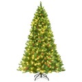 6.5 Feet Pre-lit Hinged Christmas Tree with LED Lights - Gallery View 3 of 12