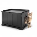 Cat Litter Box Enclosure with Double Doors for Large Cat and Kitty - Gallery View 3 of 40