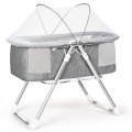 2 in 1 Foldable Crib with Detachable and Thicken Mattress - Gallery View 1 of 9