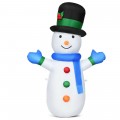 4 Feet Inflatable Christmas Snowman with LED Lights Blow Up Outdoor Yard Decoration