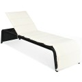 Adjustable Patio Rattan Lounge Chair with Cushions - Gallery View 26 of 35