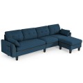 Reversible Sectional Sofa Couch L-Shaped Sofa Couch with Ottoman - Gallery View 27 of 36