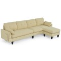 Reversible Sectional Sofa Couch L-Shaped Sofa Couch with Ottoman - Gallery View 3 of 36