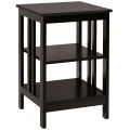 3-Tier Nightstand Sofa Side Table with Baffles and Round Corners - Gallery View 18 of 39