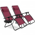 2 Pieces Folding Lounge Chair with Zero Gravity - Gallery View 48 of 55