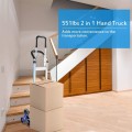 2-in-1 550 Lbs Capacity Convertible Hand Truck and Dolly with 6 Wheels - Gallery View 2 of 12