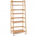 47.5 Inch 4-Tier Multifunctional Bamboo Bookcase Storage Stand Rack - Gallery View 3 of 11