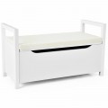 34.5 x 15.5 x 19.5 Inch Shoe Storage Bench with Cushion Seat - Gallery View 23 of 23