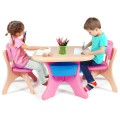 Kids Activity Table and Chair Set Play Furniture with Storage - Gallery View 14 of 34