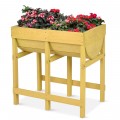 Raised Wooden V Planter Elevated Vegetable Flower Bed - Gallery View 10 of 12