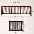 Folding Adjustable Free Standing 3 Panel Wood Fence - Gallery View 4 of 9