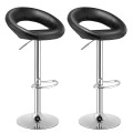 Set of 2 Adjustable Swivel Bar Stools Pub Chairs - Gallery View 20 of 23