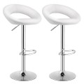 Set of 2 Adjustable Swivel Bar Stools Pub Chairs - Gallery View 7 of 23