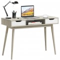 Stylish Computer Desk Workstation with 2 Drawers and Solid Wood Legs - Gallery View 15 of 24