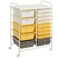15-Drawer Utility Rolling Organizer Cart Multi-Use Storage - Gallery View 41 of 50