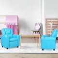 Children's PU Leather Recliner Chair with Front Footrest - Gallery View 13 of 62