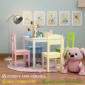 5 Pieces Kids Pine Wood Table Chair Set - Gallery View 23 of 33