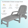 Adjustable Patio Sun Lounger with Weather Resistant Wheels - Gallery View 51 of 57